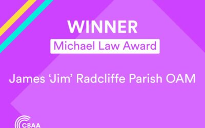 James “Jim” Parish – Winner CBAA Michael Law Award