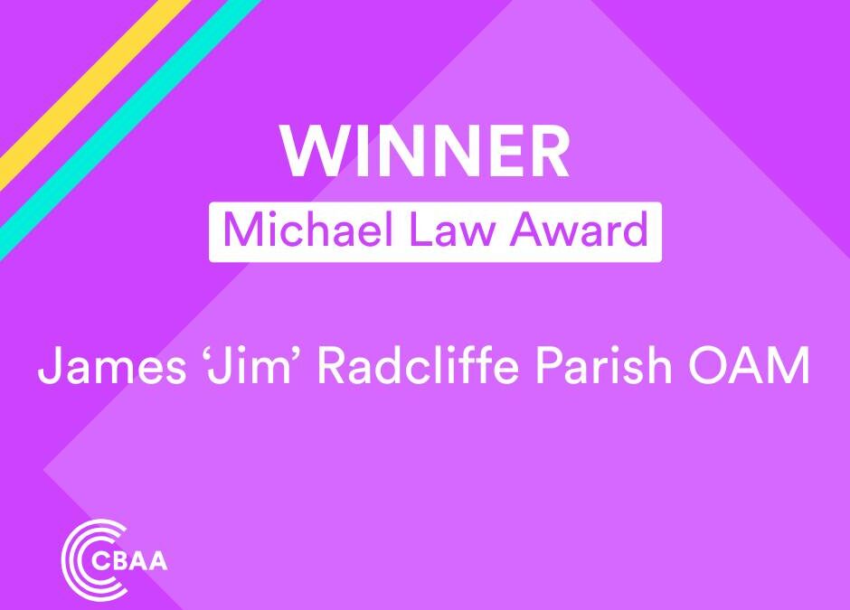 James “Jim” Parish – Winner CBAA Michael Law Award